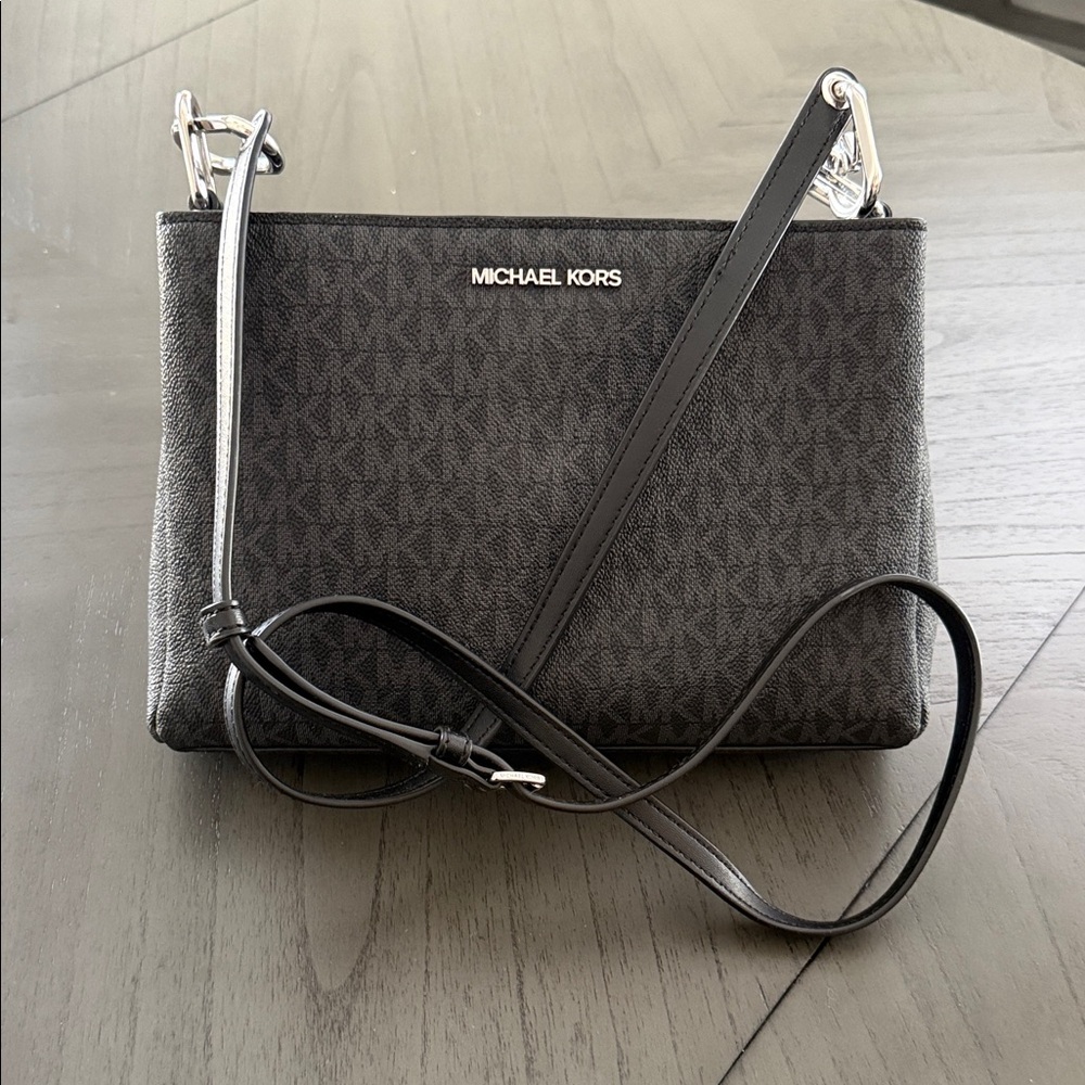 Michael Kors Charcoal Monogram Crossbody